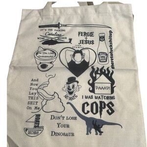 Funny Graphic Tote Bag‎ Novelty Gag Gift Meme Print Shoulder Bag Reusable